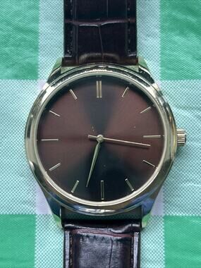 FMD Gold Tone Brown Dial Men’s Quartz Watch